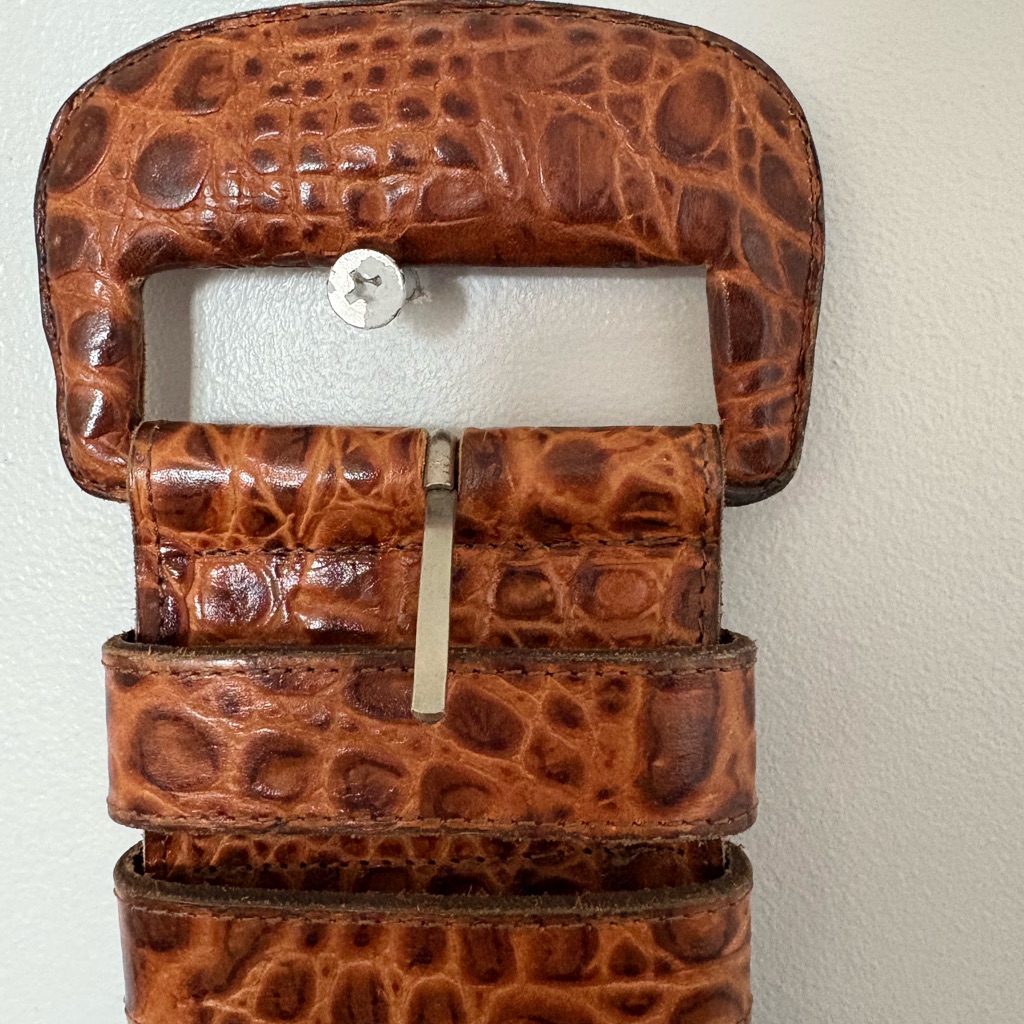 Brown Crocodile Embossed Belt Brown Crocodile Embossed Belt